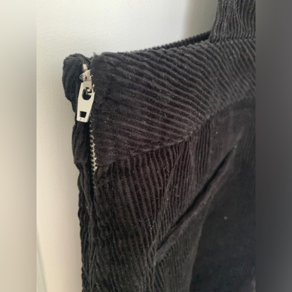 H&M black corduroy miniskirt overalls US14 - Picture 4 of 5